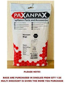QTY: 1-20 Vacuum Bags - AQUAVAC, BLACK & DECKER, CLEANFIX,KARCHER, JAYVAC,EARLEX - Picture 1 of 3