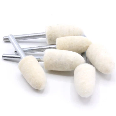 HOBBYPOWER24 6x Polierspitze polieren Filz Ø10mm für Dremel Proxxon Zubehör Filzhalter D51