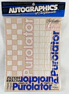 RC Autographics #631 Purolator Stickers Decals NOS Derrike Cope NASCAR 1990 - Picture 1 of 1
