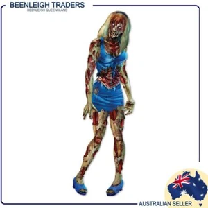 183cm ZOMBIE GIRL Jointed Cut Out 183cm/6ft Great For Halloween Brand New - Bild 1 von 6