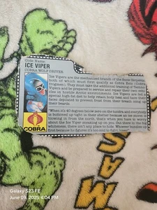 Vintage GI Joe Trading File Card 1987 Ice Viper - Picture 1 of 1