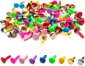 100pcs Split Pins Round Scrapbooking Brads Multicolor Paper Fastener Brads - Picture 1 of 6