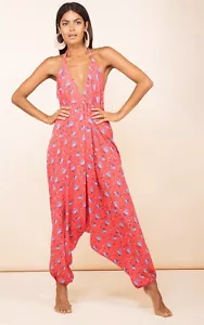 Dancing Leopard Genie Boho Overall Einheitsgröße 8-16 All in One rosa floral - Bild 1 von 1