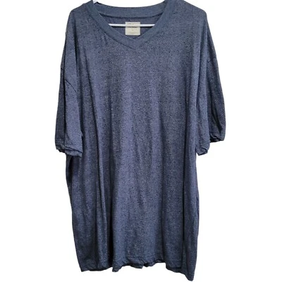 AlphaBeta TShirt Mens 4X Blue V Neck Short Sleeve Soft Premium Quality Apparel - Image 1 of 4