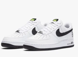 Nike Air Force 1 '07 Low LV8 White/Black NY vs NY Leather Men's Sneakers Size 14 - Picture 1 of 6