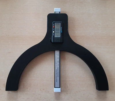 Digital Messschieber Kunststoff Tiefenmesser Messuhr Fräsmaschine Einstelluhr sw - Bild 1 von 4