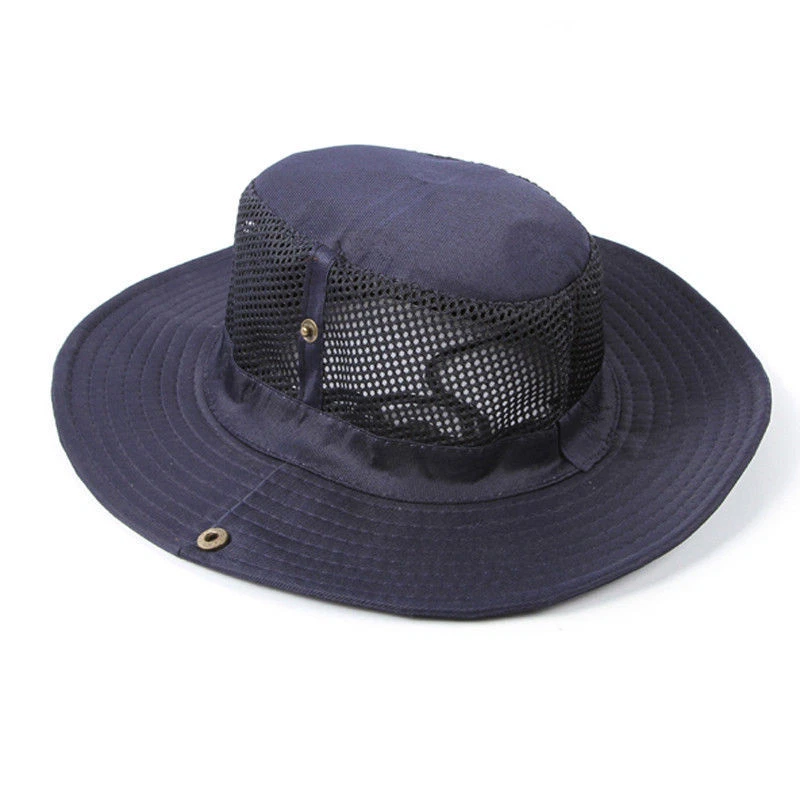 Para hombres Genial Pesca al Aire Libre Senderismo Outback Safari Ventilado Sol Sombrero Gorra Ala Ancha Foto 1 de 1