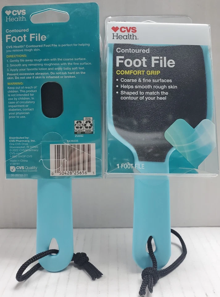 2pk New! CVS Health Contoured Foot File Comfort Grip  - Image 1 of 1