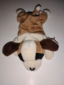 Ty Beanie Baby Bernie braun und weiß Hund - Bild 1 von 9