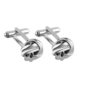1 Pair Knot Cufflinks Shirt Cuff Links Unique Business Wedding Gift for Men - Picture 1 of 12
