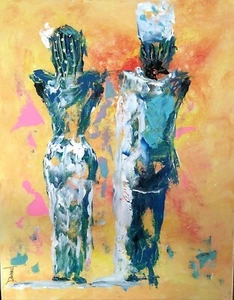 African American 24x30 Original Acryl Palette Messer Gemälde "Beyond" - Bild 1 von 4