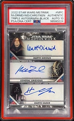 2022 Topps Starwars Masterwork Darth Vader Triple Auto 5/5 Emperor Palpatine - Image 1 of 2
