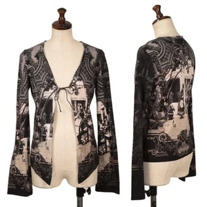 Jean Paul GAULTIER FEMME Cotton Printed String Design Cardigan Size 40(K-161136) - Picture 1 of 12