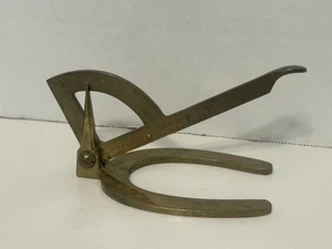 Vintage Brass Farrier Tool Horse Shoe/Hove Measuring Leveling Guage - Picture 1 of 8