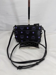  MCM Mini Color Splash Logo Pouch SPB-MS 351919 - Picture 1 of 9