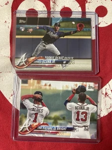 2018 Topps Update FIB Ronald Acuna Jr. Ozzie Albies #US43 + Acuna RC #US252 LOT - Bild 1 von 4