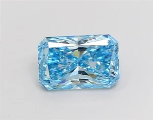 IGI 3.02 Ct Radiant Fancy Vivid Blue Lab Diamond VS2 Ring Stone For Ring Premium - Picture 1 of 11