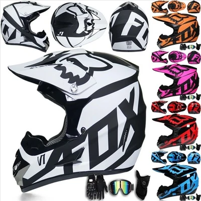 2025 Kids Motocross Helmet Motorbike ATV + Stratos Gloves + Goggles Set Gifts