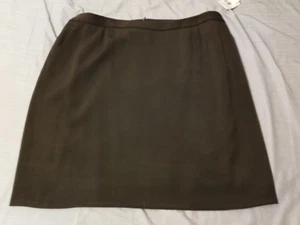 Jones New York 100 % Wolle Rock Gr. 24 W Neu mit Etikett mittelschwarz gefüttert Bleistiftschlitz hinten - Bild 1 von 9