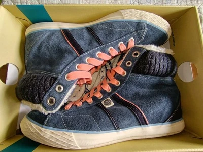 Botas superdry hammer high hi-top tamanho Reino Unido 7 azul marroquino custo £80 usado uma vez VGC - Imagem 1 de 4