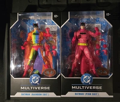McFarlane DC Multiverse RAINBOW BATMAN & PINK SUIT RED PLATINUM Action Figures - Image 1 of 4