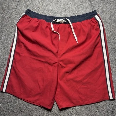 Islander Swim Trunk Liner Elastic Waist Drawstring Mesh Men's M Red White Blue - Image 1 of 4