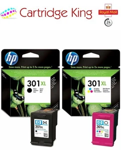 HP 301XL High Yield 2-pak czarne/trójkolorowe oryginalne wkłady atramentowe Combo Pack P - Zdjęcie 1 z 1