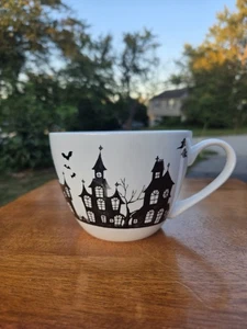 Portobello Por Diseño Bona China Halloween Bruja Fantasma Casa Embrujada Taza Sopa - Imagen 1 de 13