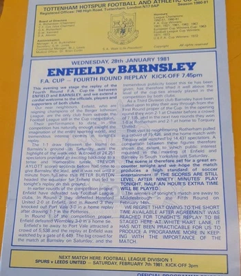 10 x Enfield Town Home Programmes 1980's .Good condition-see pics for opponents  - Image 1 of 4