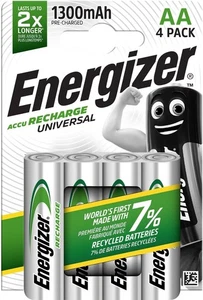 Energizer Recharge batteria universale batterie AA 1,2 V 1300 mAh blister 4ER - Foto 1 di 7