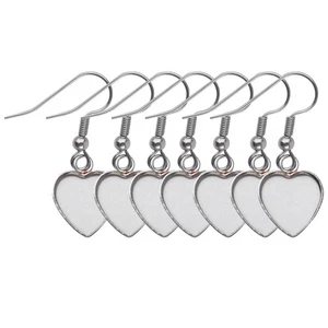 40 Piezas Niña Forma de Corazón Joyería Pendientes Hallazgos Hacer Suministros - Imagen 1 de 11