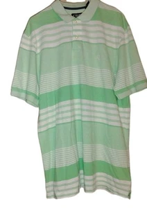 Camisa Polo Chaps Para Hombres Talla Grande Natural Elastizada a Rayas Top Preppy Golf Algodón - Imagen 1 de 8