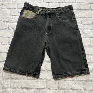 Godbody Denim Herren Shorts Jorts 36 verwaschen schwarz kariert Akzente - Bild 1 von 12