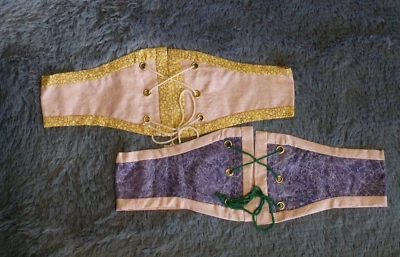 Par de cinturones RCH: cinturón corsé rosa púrpura amarillo Foto 1 de 4