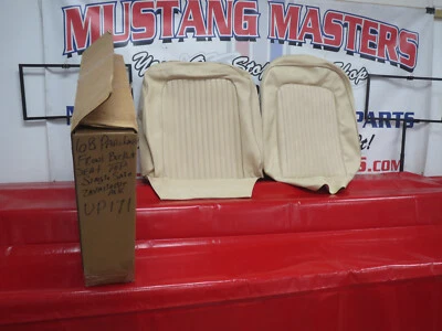 Mustang 1968 un asiento con canastilla juego de tapicería estándar pergamino UP171 Foto 1 de 4