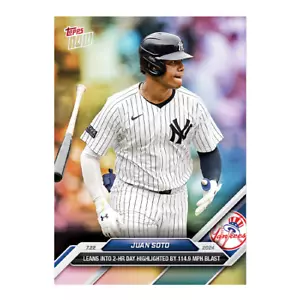2024 Topps Now 457SP Juan Soto 2 HR Día Velo 114 Cromo Variación - ¡Envío Gratis! - Imagen 1 de 2