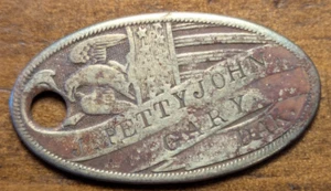 Gary, Dakota Territory J. Petty John L. C. Porter Milling Co. Agent ID Key Tag - Bild 1 von 4