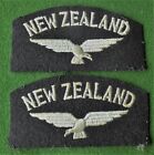 RNZAF Royal New Zealand Air Force WW2 era NATION ID Shoulder title Patches PAIR