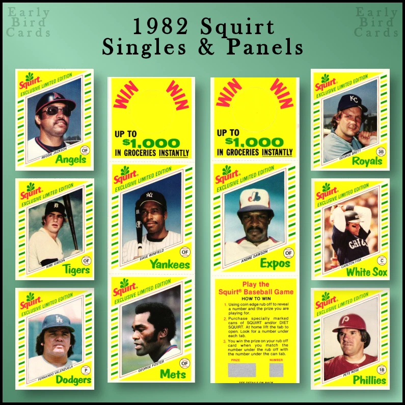 1982 Topps SQUIRT MLB Baseball Singles & Panels (1-22) / Pick Your Cards - Image 1 of 1