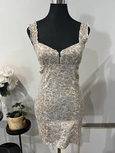Free People Boho Light Pink Floral Bodycon Dress Size XS - Picture 1 of 7