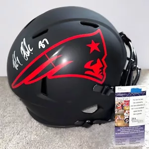ROB GRONKOWSKI SIGNED NEW ENGLAND PATRIOTS PATS FS FULL SIZE HELMET ARIZONA JSA - Picture 1 of 5