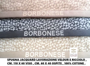 SET SPUGNE BORBONESE COMPLETO 6 PEZZI , 3 ASCIUGAMANI VISO + 3 OSPITI IN SCATOLA - Picture 1 of 11