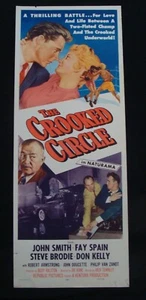 CROOKED CIRCLE movie poster JOHN SMITH FAY SPAIN INSERT 1957 - Picture 1 of 13