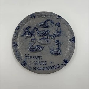 Rowe Pottery Works - Seven 7 Swans a Swimming - 12 Days of Christmas Plates  - Picture 1 of 3