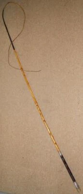 Victorian Driving Whip & Leather Lash - 1889 Hunting Scene Silver & Bovine Horn - Image 1 of 4