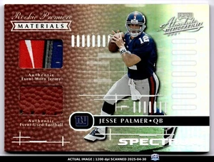 2001 Playoff Absolute #184 Jesse Palmer RC Jersey Patch & Ball #/25 NY Giants - Picture 1 of 3