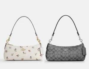 Neu mit Etikett Coach Charlotte Schultertasche aus charakteristischem Canvas CX580/CX581 - Bild 1 von 26