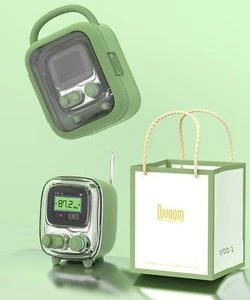 Divoom Tiivoo Retro Bluetooth Speaker，Additional FM Radio Function with Pixle Di - Picture 1 of 5