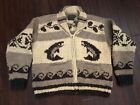 Cc Filson Cowichan Hand Knit Wool Limited Edition Salmon Sweater - Men's Large L