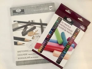 Royal & Langnickle 48 Oil Pastels and a Sketch Pad - Picture 1 of 5